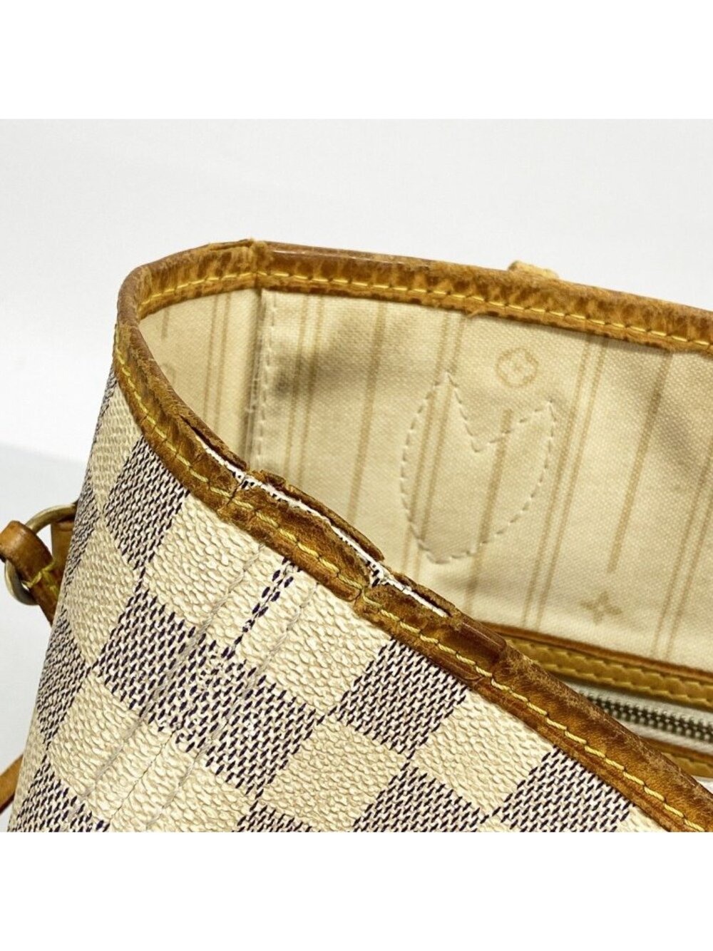 Louis Vuitton Tote Damier Azur Neverfull MM White - Picture 6 of 10